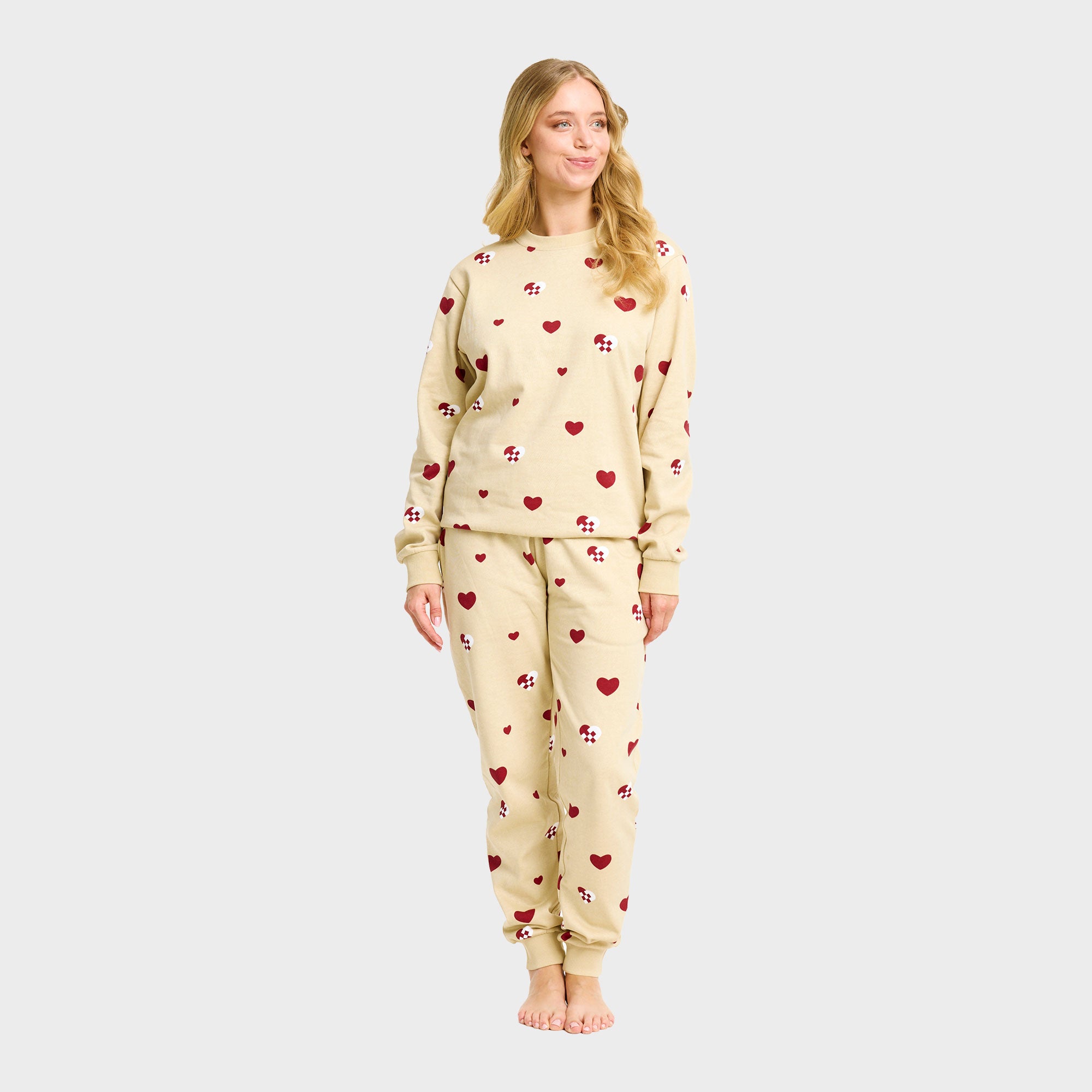 Julehjerte sweatset - Dame.